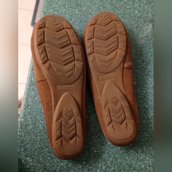 Sporto Brown Genuine Suede mule slide sz 8 - Picture 4 of 5